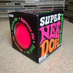 NEW Super NeeDoh The Groovy Glob Pink XL Squishy Stress Ball Schylling Sealed